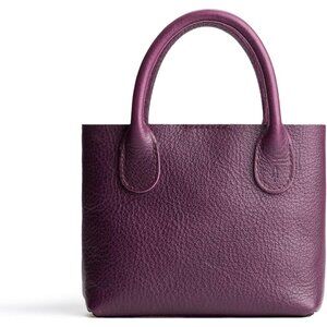 Durable Plum Leather Raindrop Bag for Everyday Elegance – Handmade Unique Patina